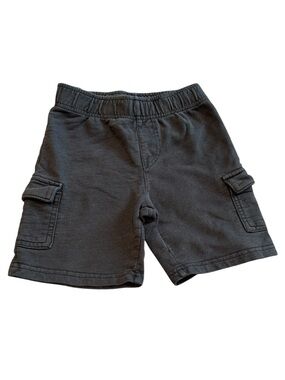 Jumping Beans Black Cargo Sweat-shorts with Elastic Waist
